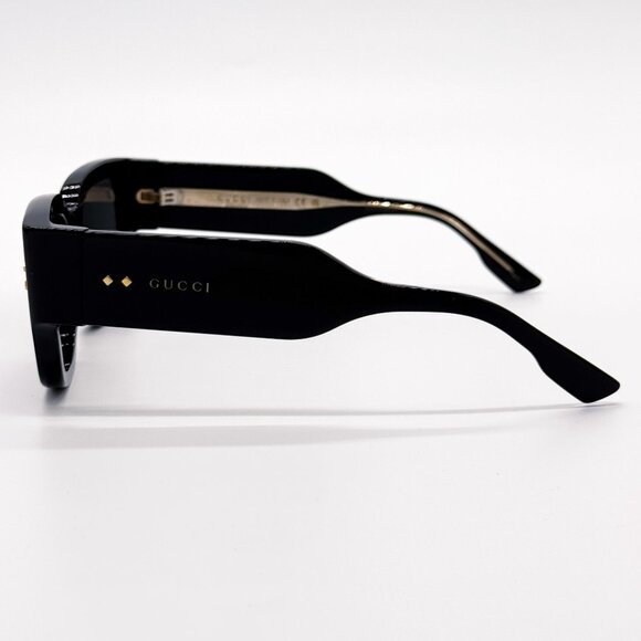 NEW GUCCI GG1261S 001 SUNGLASSES UNISEX BLACK/GRAY EYEWEAR - Picture 7 of 11